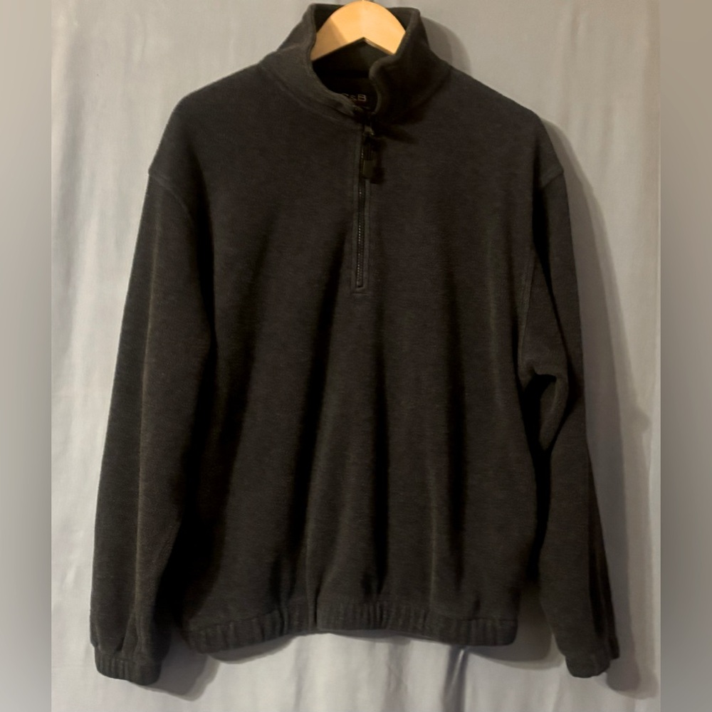 C&B by Croft and Barrow Men’s Gray Fleece 3/4 Zip Pullover